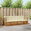 vidaXL Outdoor Sofa Set 3 pcs Natural
