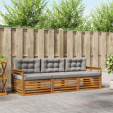 vidaXL Outdoor Sofa Set 3 pcs Natural