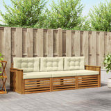 vidaXL Outdoor Sofa Set 3 pcs Natural