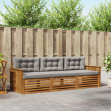 vidaXL Outdoor Sofa Set 3 pcs Natural