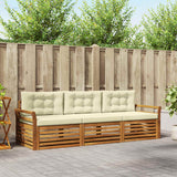 vidaXL Outdoor Sofa Set 3 pcs Natural