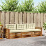 vidaXL Outdoor Sofa Set 3 pcs Natural