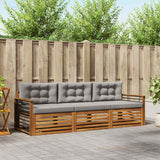 vidaXL Outdoor Sofa Set 3 pcs Natural