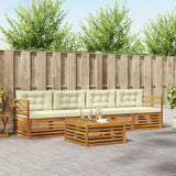 vidaXL Outdoor Sofa Set 5 pcs Natural