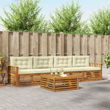 vidaXL Outdoor Sofa Set 5 pcs Natural