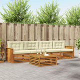 vidaXL Outdoor Sofa Set 5 pcs Natural