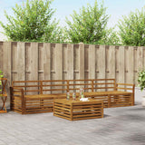 vidaXL Outdoor Sofa Set 5 pcs Natural