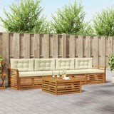 vidaXL Outdoor Sofa Set 5 pcs Natural