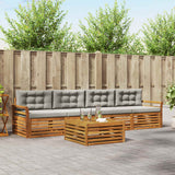 vidaXL Outdoor Sofa Set 5 pcs Natural