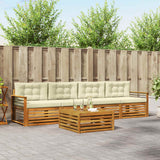 vidaXL Outdoor Sofa Set 5 pcs Natural