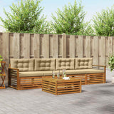 vidaXL Outdoor Sofa Set 5 pcs Natural