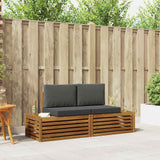 vidaXL Buiten bank set 2 Stuk Naturel 182,5 x 63 x 73 cm