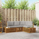 vidaXL Buiten bank set 4 Stuk Naturel Massief Acacia Hout