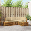 vidaXL Buiten bank set 4 Stuk Naturel Massief Acacia Hout