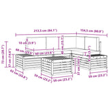 vidaXL Sofa-Sets met kussen 5 Stuk Natuurlijk en Crème