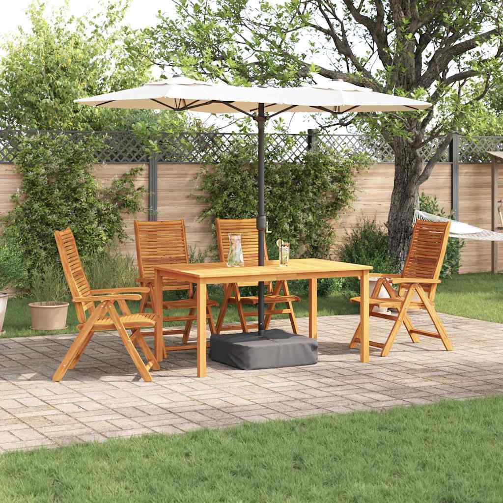 vidaXL Tuin Eettafel Set 5 pcs Bruin Massief Acacia Hout