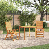 vidaXL Tuin Eettafel Set 5 pcs Bruin Massief Acacia Hout