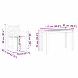 vidaXL Garden Dining Set 3 pcs Brown Solid Acacia Wood
