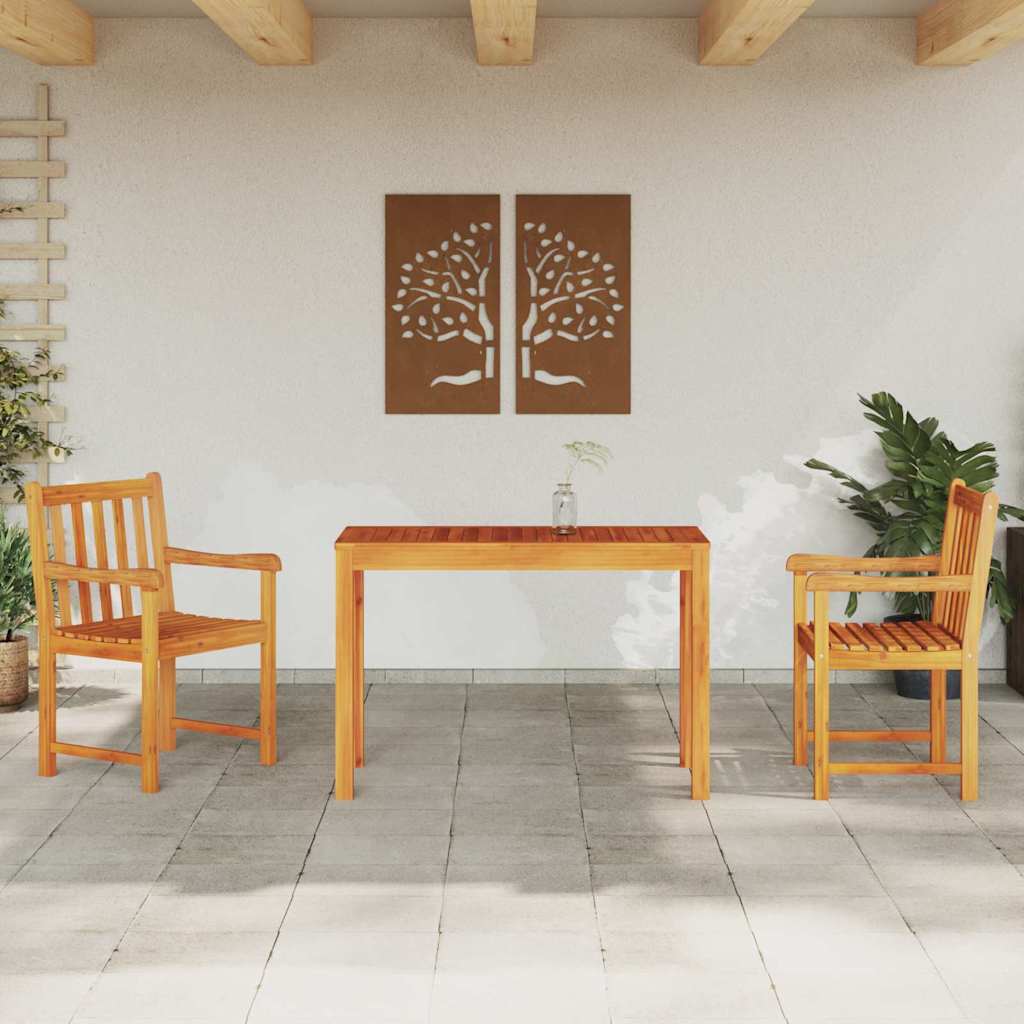 vidaXL Garden Dining Set 3 pcs Brown Solid Acacia Wood