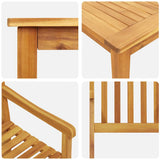 vidaXL Tuin Eettafel Set 5 pcs Bruin Massief Acacia Hout