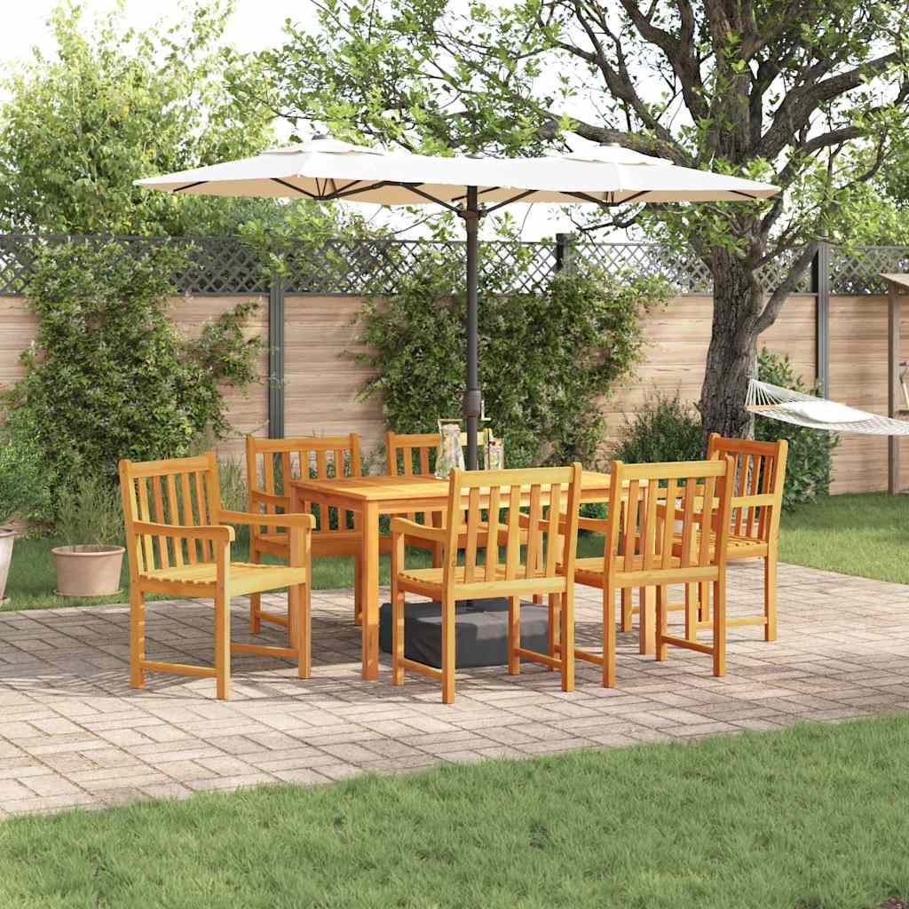vidaXL Tuin Eettafel Set 5 pcs Bruin Massief Acacia Hout