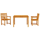 vidaXL Garden Dining Table Set 3 pcs Brown Solid Acacia Wood