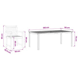 vidaXL Tuin Eettafel Set 7 pcs Bruin Massief Acacia Hout