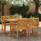 vidaXL Tuin Eettafel Set 5 pcs Bruin Massief Acacia Hout