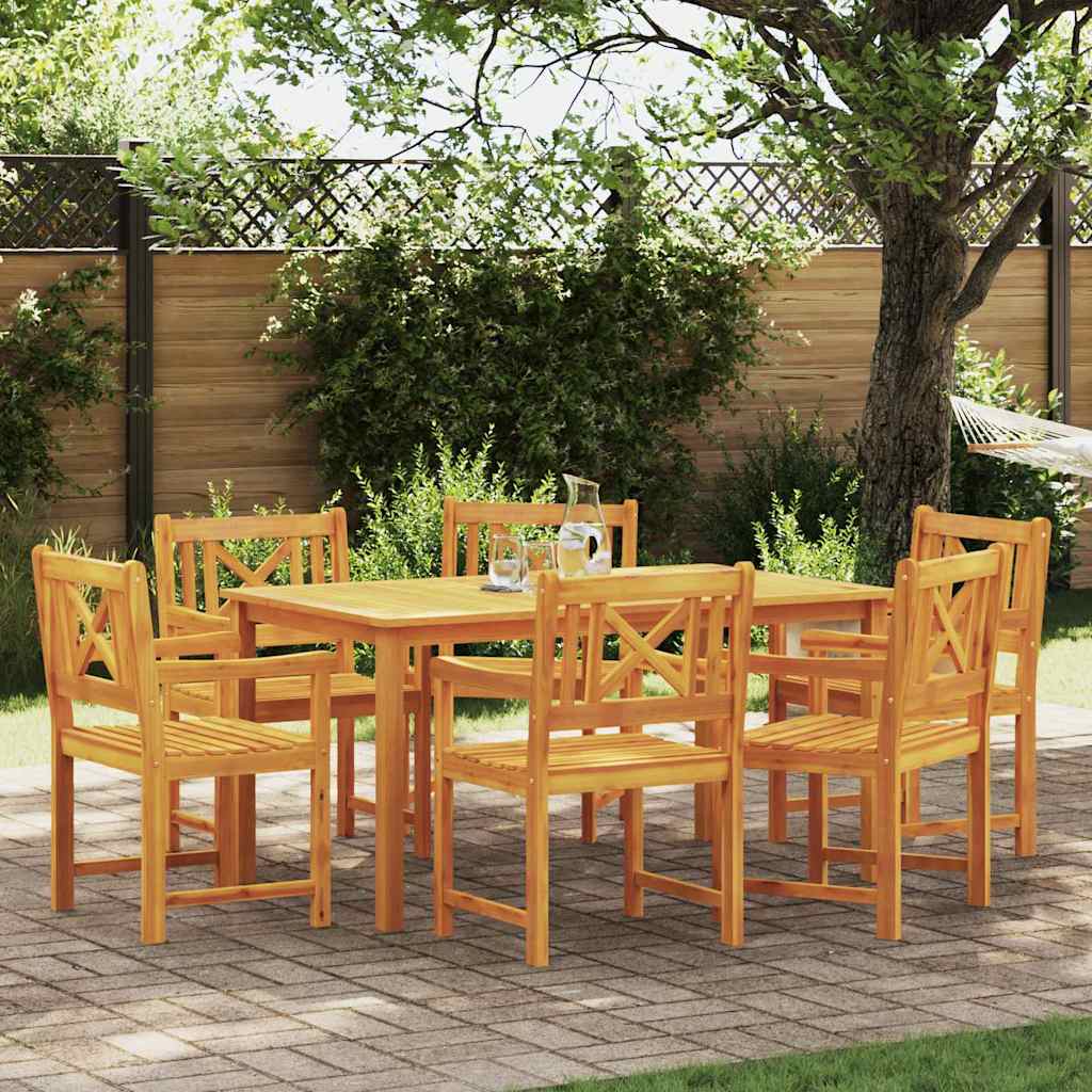 vidaXL Tuin Eettafel Set 5 pcs Bruin Massief Acacia Hout