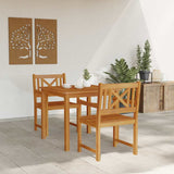 vidaXL Tuin Eettafel Set 3 pcs Bruin Massief acaciahout