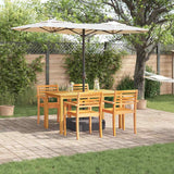 vidaXL Tuin Eettafel Set 5 pcs Bruin Massief Acacia Hout