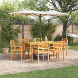 vidaXL Tuin Eettafel Set 5 pcs Bruin Massief Acacia Hout