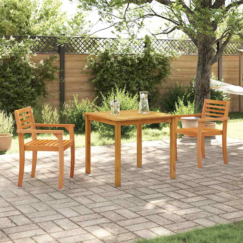 vidaXL 3-Piece Garden Dining Set Brown Solid Acacia Wood