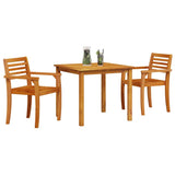 vidaXL 3-Piece Garden Dining Set Brown Solid Acacia Wood