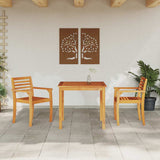 vidaXL 3-Piece Garden Dining Set Brown Solid Acacia Wood