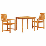 vidaXL Tuin Eettafel Set 3 pcs Bruin Massief Acacia Hout