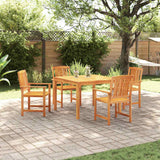 vidaXL Tuin Eettafel Set 3 pcs Bruin Massief Acacia Hout