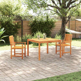 vidaXL Tuin Eettafel Set 3 pcs Bruin Massief Acacia Hout