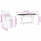 vidaXL Tuin Eettafel Set 5 pcs Bruin Massief Acacia Hout
