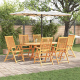 vidaXL Tuin Eettafel Set 5 pcs Bruin Massief Acacia Hout