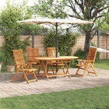 vidaXL Garden Dining Set 5 pcs Brown Solid Acacia Wood