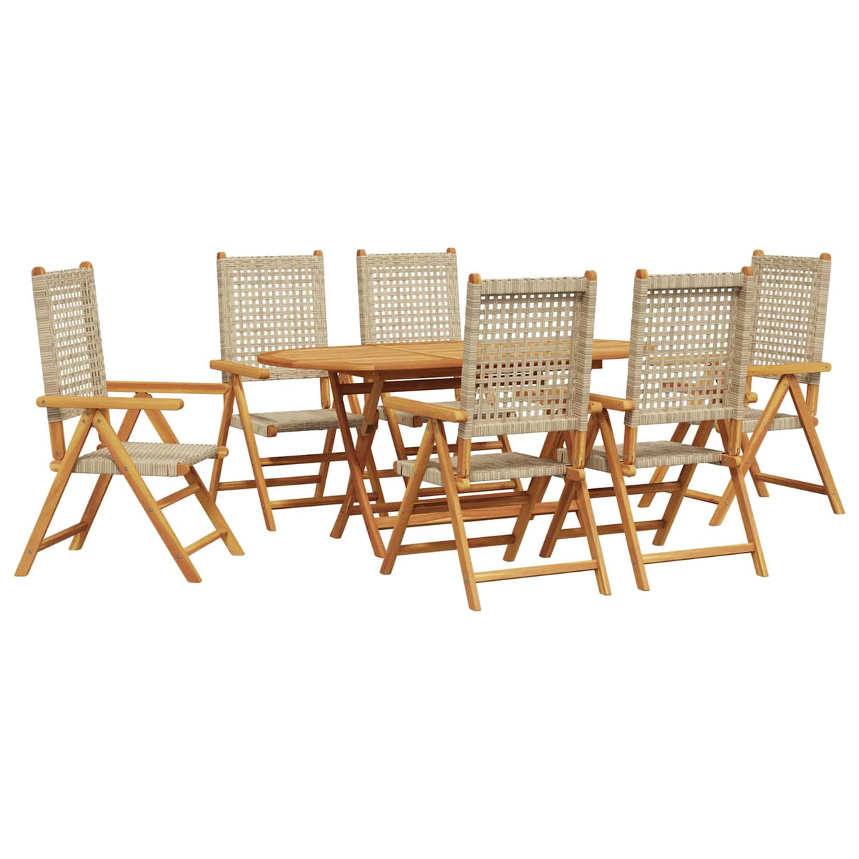 vidaXL Tuin Eettafel Set 5 pcs Zwart Massief Acacia Hout