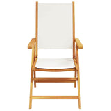 vidaXL Garden Dining Set 5 pcs Cream White Solid Acacia Wood