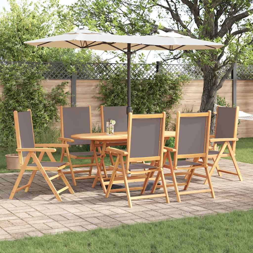 vidaXL Garden Dining Set 5 pcs Cream White Solid Acacia Wood