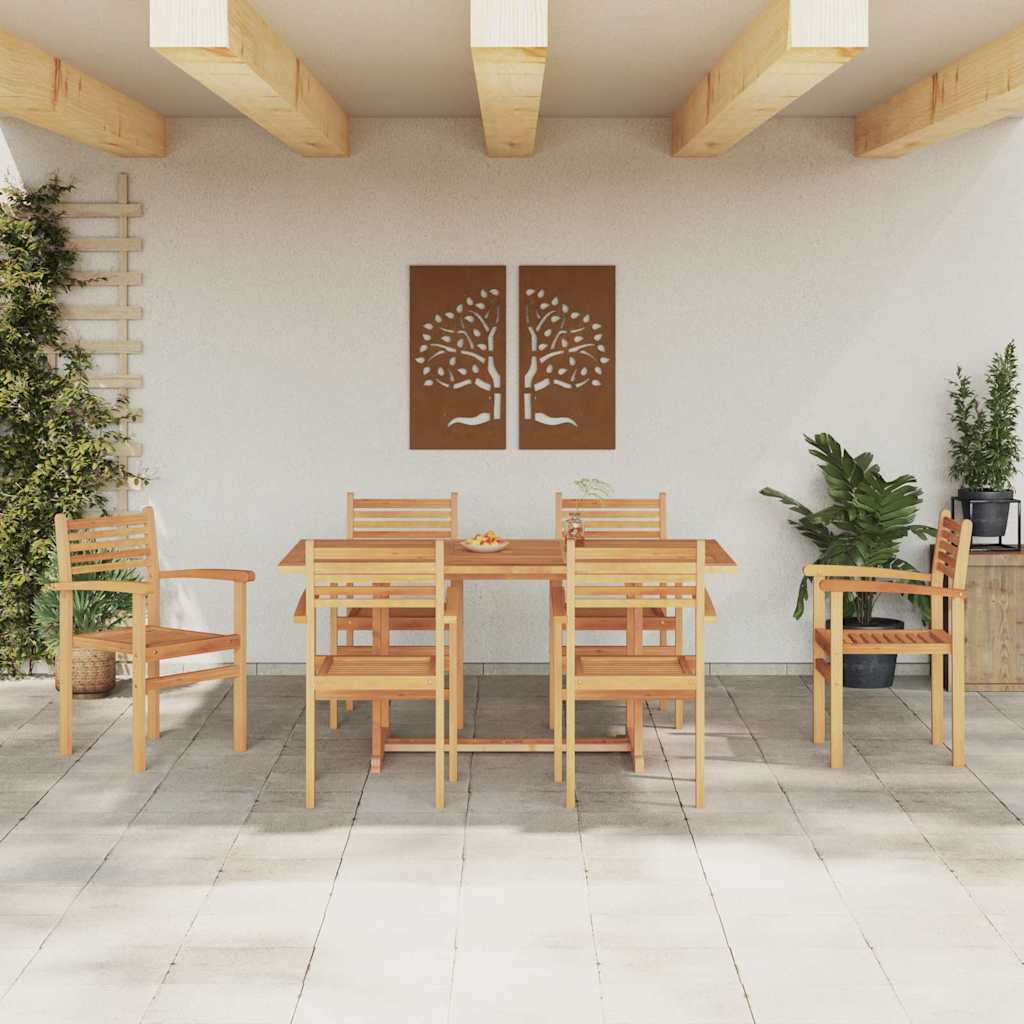 vidaXL Stoel 4 pcs Bruin 56 x 55 x 90.5 cm Massief Teakhout