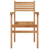 vidaXL Stoel 4 pcs Bruin 56 x 55 x 90.5 cm Massief Teakhout