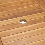 vidaXL Tuin Eettafel Set 5 pcs Naturel Massief Acacia Hout