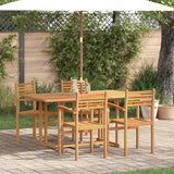 vidaXL Tuin Eettafel Set 5 pcs Naturel Massief Acacia Hout