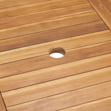 vidaXL Tuin Eettafel Set 7 pcs Bruin Massief Teakhout