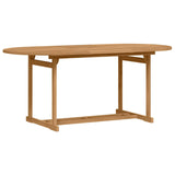 vidaXL Tuin Eettafel Set 7 pcs Bruin Massief Teakhout
